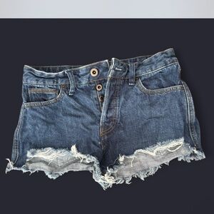 Free People Denim Distressed Women Shorts